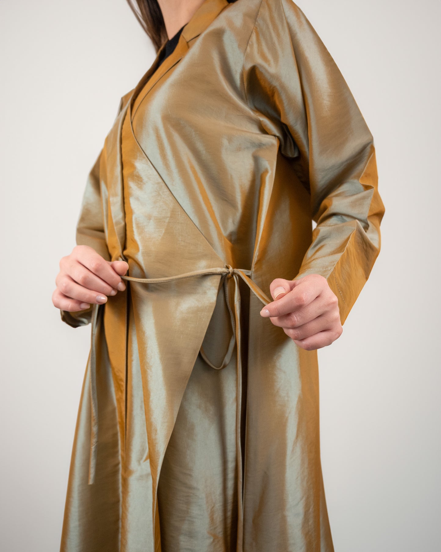Golden Luxe Wrap Abaya