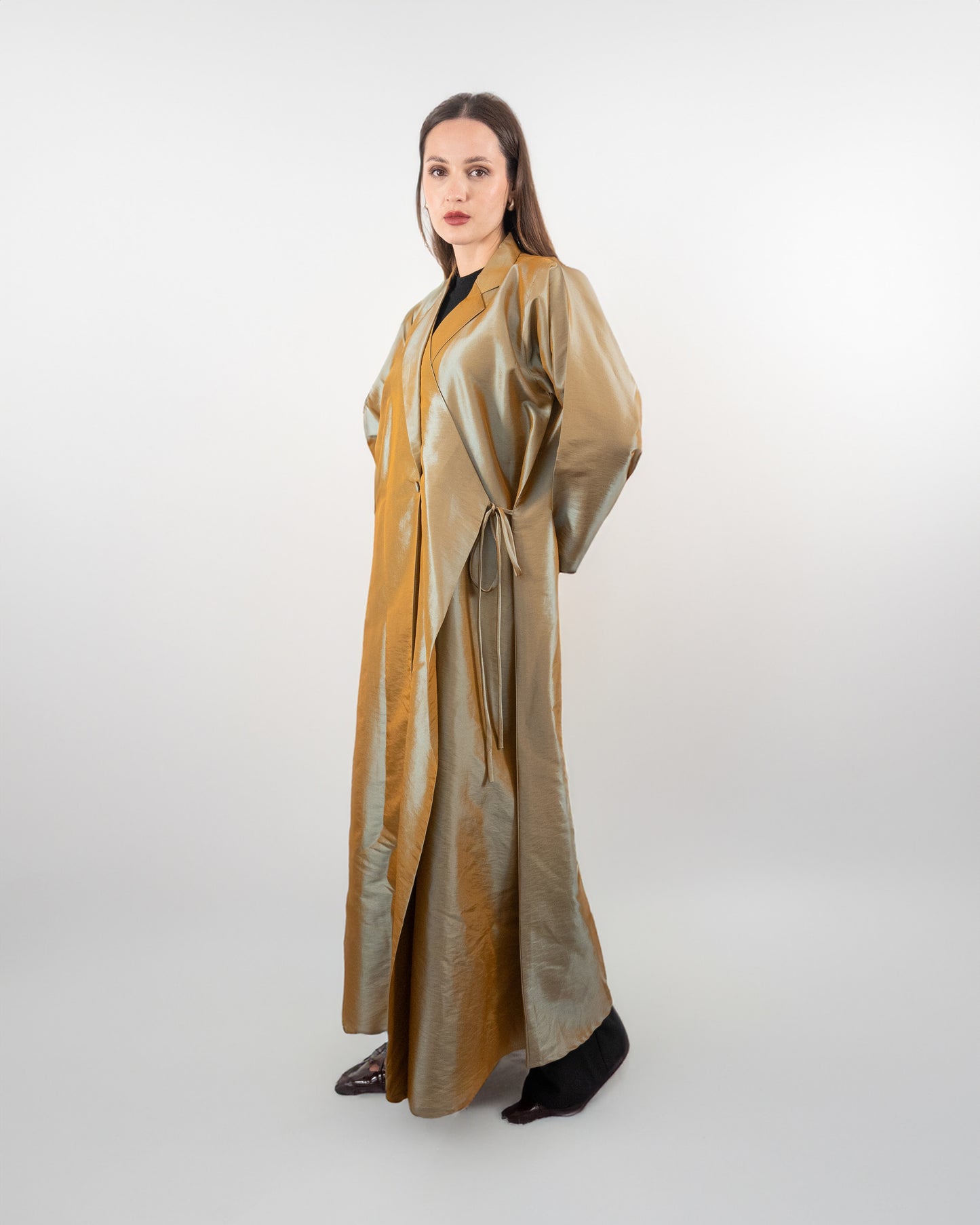 Golden Luxe Wrap Abaya