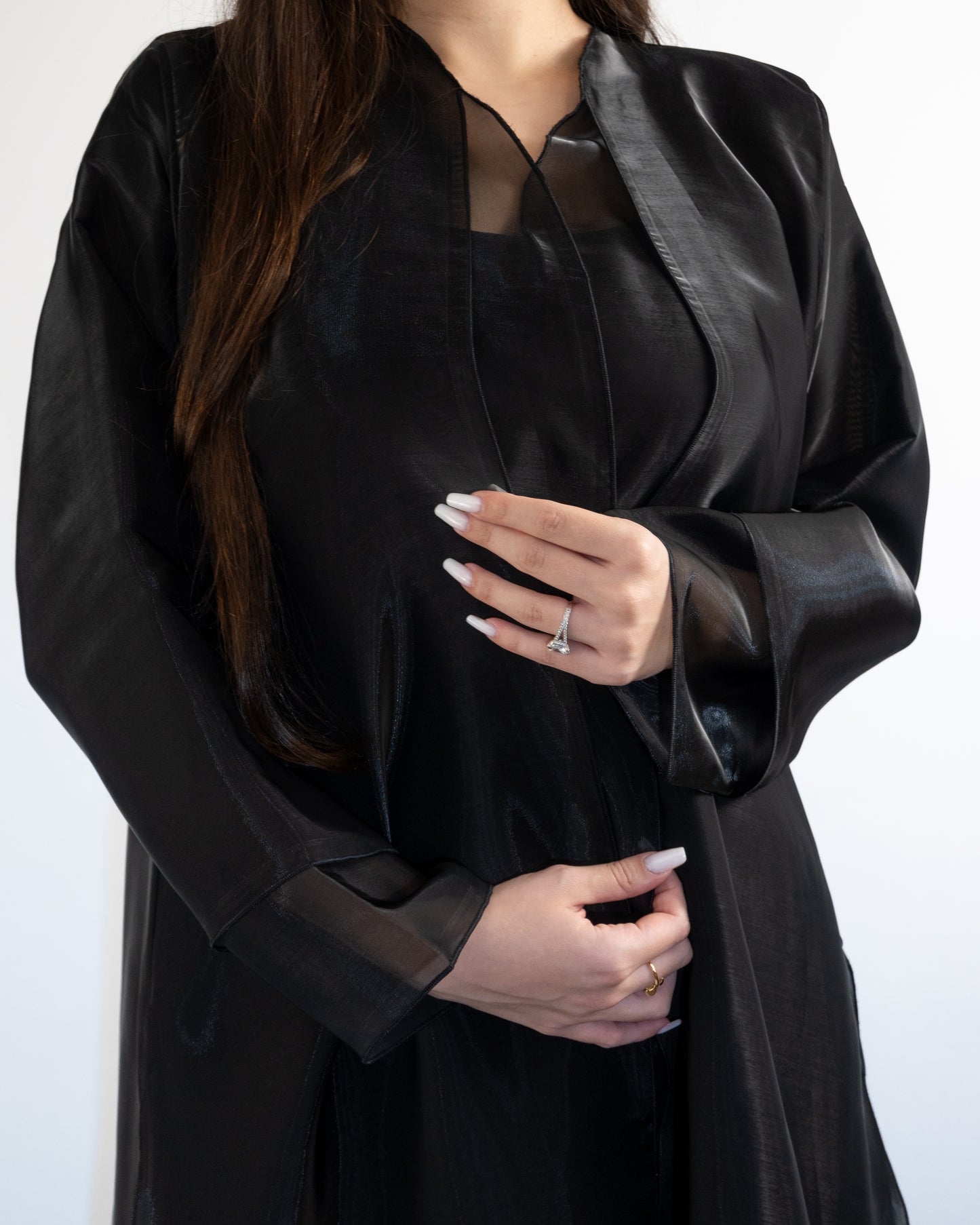 Elegant Sheer Black Abaya