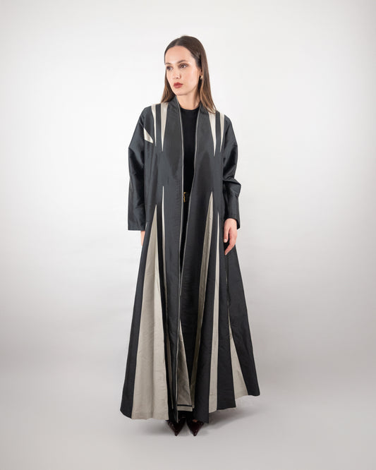 Monochrome Elegance Abaya